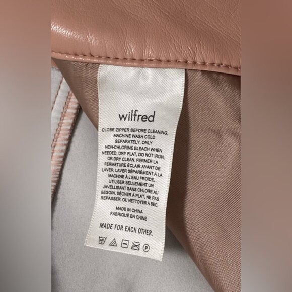 Aritzia Wilfred Melina Pant Light Pink Vegan Leather size 2 Tall approx - Picture 7 of 7